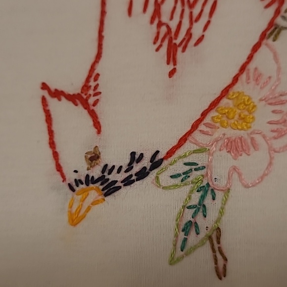 Vintage Hand Stitched Virginia State Bird & Flower - Picture 2 of 15